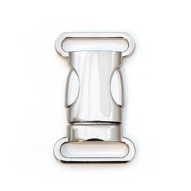SET of 10 / 3/4 Inch Quick Clip (Steckschließer) made from chromed metal for Paracord Bracelets, strings etc., 44 MM x 18 MM-Color: Chrome Ganzoo