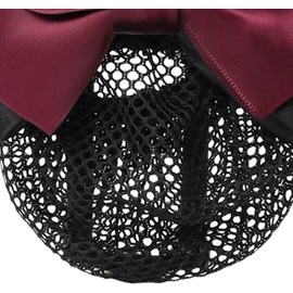 AYNEFY Redecilla para el Cabello con Lazo para Mujer con Cubierta para Moño, Joyería Fina, Red Ligera y Elástica con Clamp/Holder para el Cabello para Camarera, Enfermera Redecilla para el con Lazo para Mujer con Cubierta para Moño, Joyería (Red Bowknot r