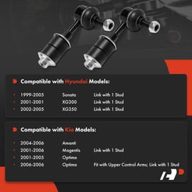 A-Premium 2 x Front Sway Bar Links Stabilizer Bar Links, Compatible with Hyundai Sonata 1999-2005, XG300 2001, XG350 2002-2005 & Kia Optima/Magentis 2001-2006, Amanti 2004-2006