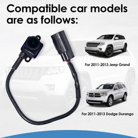 56054059AC Reverse Camera - Compatible with Jeep Grand Cherokee 2011 2012 2013, fit for Dodge Durango 2011 2012 2013,Replacement for OE 56054059AD 56054059AE 56054059AF