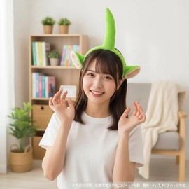 [Apparlxer] ハロウィン コスプレ カチューシャ ふわふわカチューシャ かわいい耳型ヘッドアクセサリー おしゃれなヘアバンド ふわふわヘアバンド ハロウィンコスプレ衣装用アクセサリー おもしろ 髪飾り コスプレ用小物 パーティー 写真撮影 仮装 イベント 学園祭 文化祭 クリスマス (グリーン)