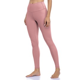 Colorfulkoala Women's Buttery Soft High Waisted Yoga Pants Full-Length Leggings (XL, Mauve Pink)
