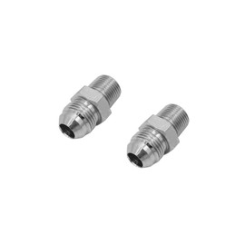 BEITERSTOE (2-PACK) 2404-08-06 Hydraulic Hose Adapter Fitting 1/2" Male JIC 37° Flare (3/4"-16UNF) × 3/8" Male (3/8"-18NPTF) SAE Straight Pipe Joints Tube Connector Carbon Steel