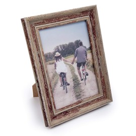 Truu Design, Decorative Distressed Weathered Wooden Look Picture Frame, 5 x 7 inches, Taupe