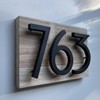 HASWARE 6 Inch Stylish ABS House Numbers - Black Sleek