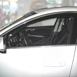 OMAC Window Visor Vent Rain Guard Deflector for Volvo S60 V60 2011-2018 Smoke 2 Pcs