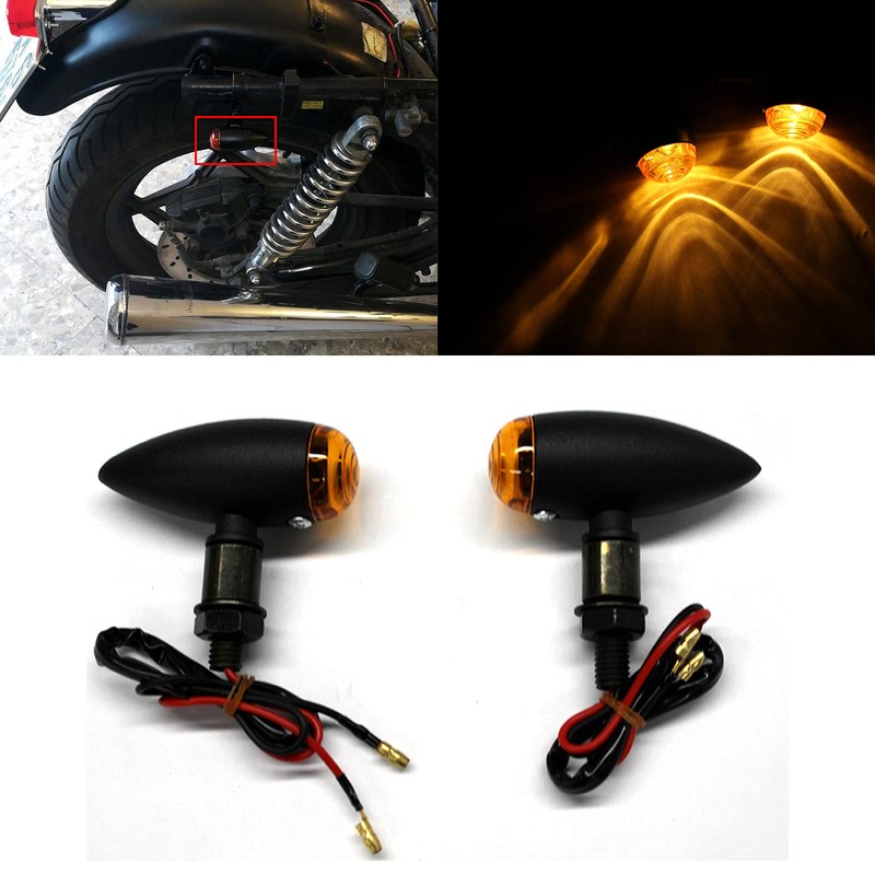 DREAMIZER 4pcs Motorcycle Indicator Light Front Rear Ball Shape Indicator