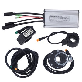 Electric Bike Motor Controller 22A Speed Controller with LCD4 Panel 1 to 2 Cable Fully Waterproof Kit for 500W Gear Motor
