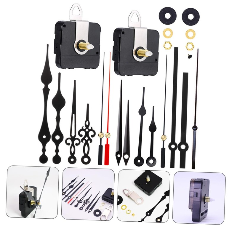 TEHAUX 2 Sets DIY Clock Movement Kit Quartz Clock Mechanisms