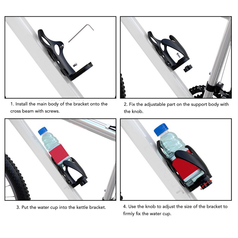 Bike Bottle Cage Nylon Aluminum Alloy Frosted Finish Stable Bike