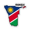 Squiddy Namibia Map with Flag - Vinyl Sticker Decal for Phone, Laptop, Water Bottle - 3"