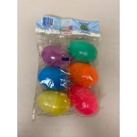 VINTAGE EGGSVILLE USA TOY EGGS 6 JUMBO PLASTIC EASTER EGGS