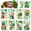 St Patricks Day Window Clings: 9 Sheets Saint Patrick's Day