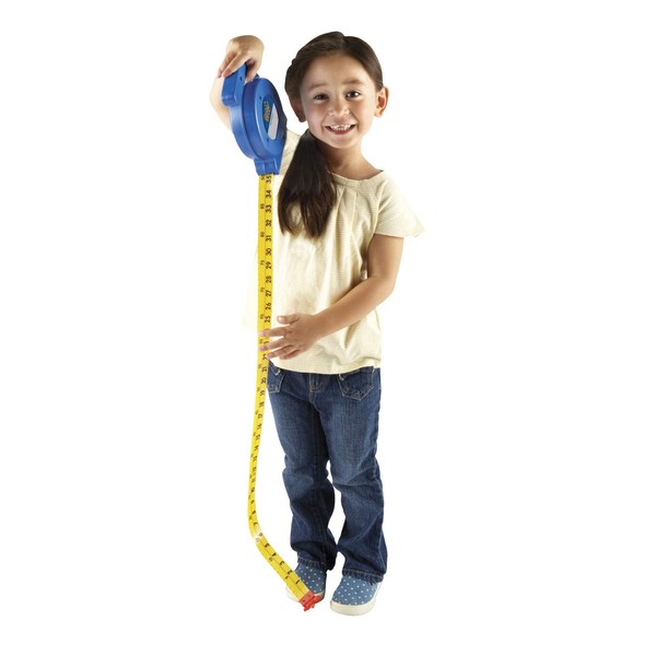 Learning Resources Play Tape Measure, 3 Feet Long, Construction Toy, Easy Grip, Ages 4+