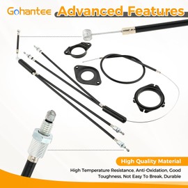 gohantee BMX Bike Gyro Brake Cables,Front + Rear (Upper + Lower) with Spinner Rotor (Complete Set),Full Kit BMX Bicycle Brake Line Set