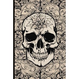 Skull Journal: Blank Lined Notebook | Poetry Diary | Gift For Him and Her | Tattoo Style Art