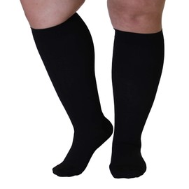 LI FITNESS Medical Compression Socks for Men Women 20-30mmhg Plus Size Socks S-7XL Extra Wide Calf Closed Toe Graduated Support Knee-High Compression Stockings for Pregnant Sports Swelling Circulation