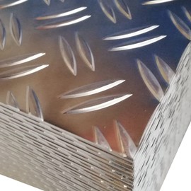 Aluminium checker plate, aluminium checker plate, duet, 1.5/2.0 mm thick, sheet metal strips, 1500 x 120 mm sheet metal, deburred aluminium checker plate, aluminium tear plate, aluminium wart plate