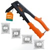 Meiwaltee Blind Riveter Set 4-in-1, Riveter Set with 200 Rivets