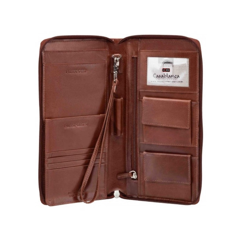 Mancini Casablanca Full Grain Leather RFID Secure Deluxe Passport /