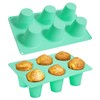Zorazio 2 Pack Popover Pan 6-Cup, Nonstick Silicone Popover Pan