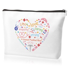 sidaopiu Lpn Gifts for Nurses Female, Licensed Practical Nurse Gifts for Women, Makeup Bag Lpn Nursing Graduation Gift, Birthday Nurses Week Christmas Appreciation Inspirational Gift for Lpn Student