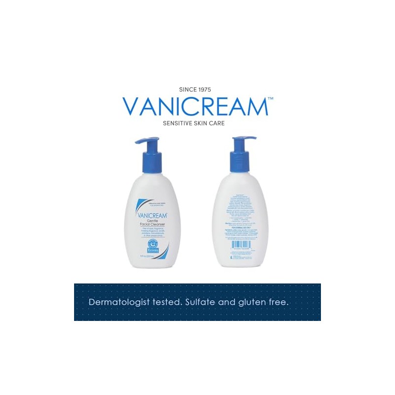 Vanicream Gentle Facial Cleanser 8 Oz 2 Ea by Vanicream
