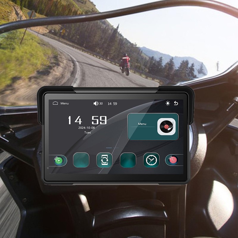 Luocute Motorcycle GPS Navigation System, 7 Inch 1024x600 HD IPS