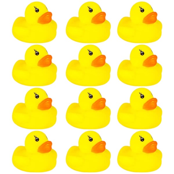 12 Pcs Rubber Ducks, Mini Ducks, Rubber Duck, Mini Rubber