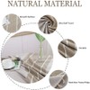 Nesrefyn Round Tablecloth 55 Inch (140cm) - Coffee Linen-Look Polyester