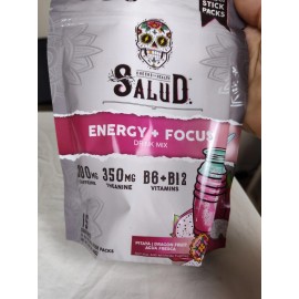 Salud 2-in-1 Hydration Packets Energy Focus Electrolytes Powder Dragon Fruit