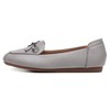 VenusCelia Women's Bowknot Dance Flat Shoes(9 W US,Grey-PU)