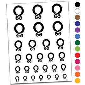 Trollkors Troll Cross Ward Temporary Tattoo Water Resistant Fake Body Art Set Collection - Hot Pink (One Sheet)