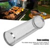 BBQ Net Tube Rolling Grilling Basket Stainless Steel Wire Mesh