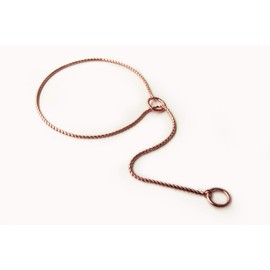 Alvalley Metal Chain Dog Show Collar - Pet Slip Collar for Shows - Fine Brass Snake Choke Chain Collar - Adjustable for Toy, Small, Medium, Large, and Extra Large Dogs (Rose Gold, 30", 3.0mm Thick)