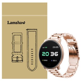 Compatible with UMIDIGI Uwatch 2 Band, YOUkei Quick Release Stainless Steel Metal Replacement Straps for UMIDIGI Uwatch2/Uwatch 1 Smartwatch (Rose Gold)