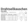 Drahtseile24 Wire rope set with 4 x wire rope clamps,