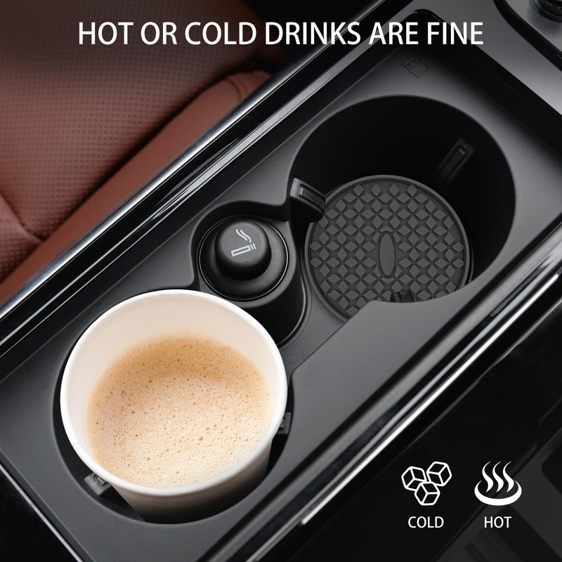 ME.FAN Car Cup Coasters [4 Pack] Silicone Car Coasters/Cup Mats