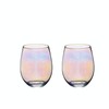 BarCraft Rainbow-Pearl Iridescent Bechergläser, 2er Set, 600ml, Geschenkbox