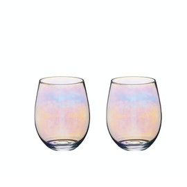 BarCraft Rainbow-Pearl Iridescent Bechergläser, 2er Set, 600ml, Geschenkbox