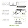 ASD 3/4 Inch LED Recessed Lights 2-Heads Adjustable, Trimless Recessed