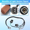 INFINAUTO 81565-0C070 Left Tail Light Socket Wiring Harness for Toyota