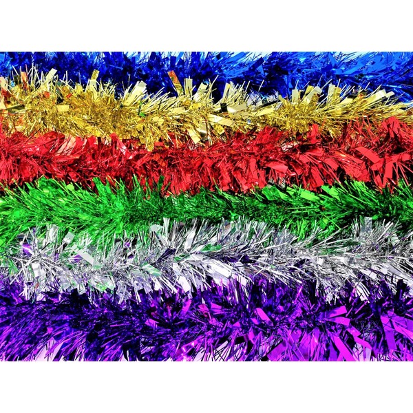 YLAB - 6 Strands of Christmas Tinsel - 2 Meters