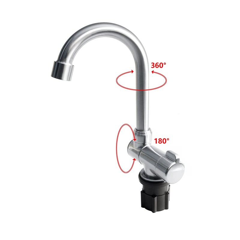 Rotation Faucet Hot and Cold Deck Kitchen Folding Caravan Bathroom