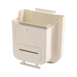 Bote de Basura de Cocina, Contenedor de Basura Colgante, Gabinete de Contenedor de Abono, Bote de Basura de Plástico Pequeño Plegable de 10 Litros para Gabinete,Coche,Baño y Dormitorio