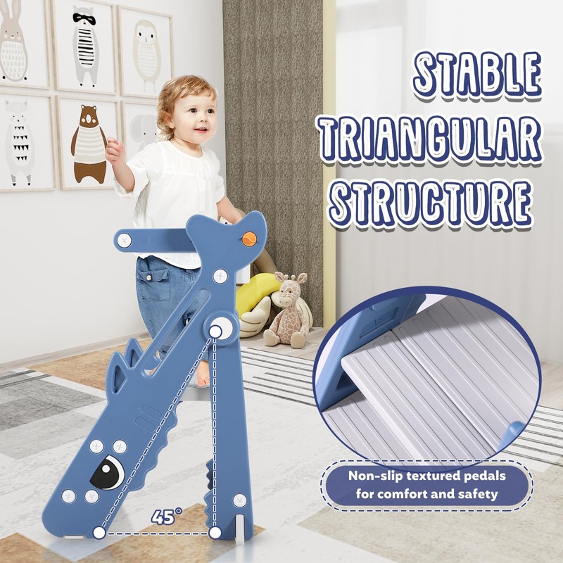 Foldable Toddler Tower, Toddler Kitchen Step Stool Helper, Height-Adjustable Foldable