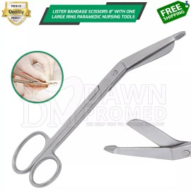 DawnProMed Heavy Duty Lister Bandage Scissors One Large Ring Paramedic Nursing German Grade - 8" (20.3cm)