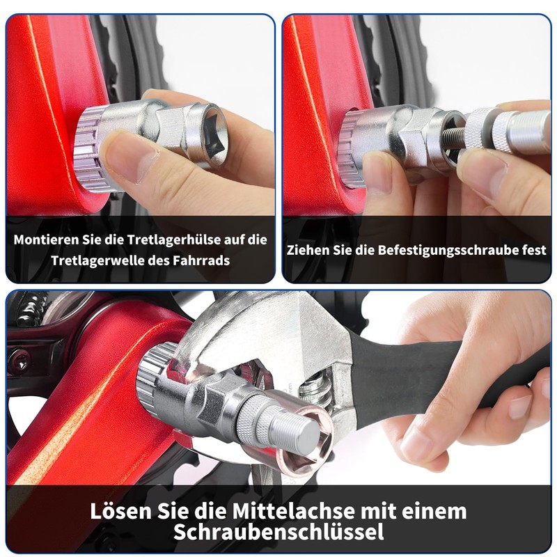 Bicycle Bottom Bracket Remover, Tool Crank Puller Remover, 24 mm
