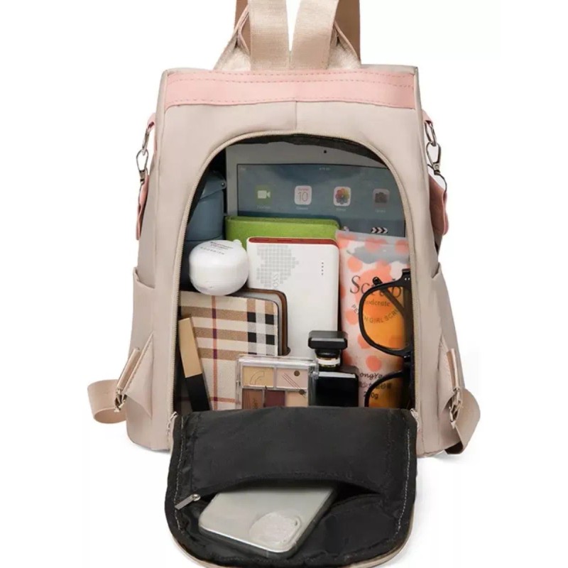 Colibrí alegre Mochila Oxford Impermeable, Con Bordados