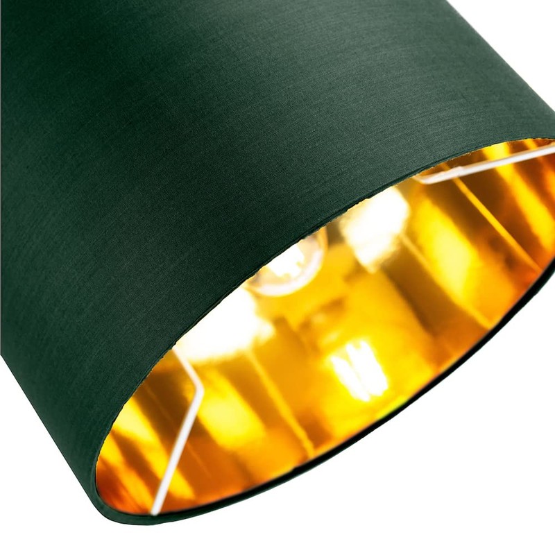 Contemporary and Chic Forest Green Cotton 10" Table or Pendant